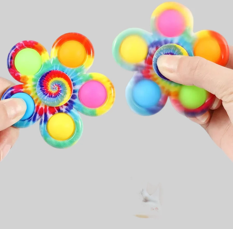 Simple Tie Dye Fidget Spinner for Kids' Stress Relief_5