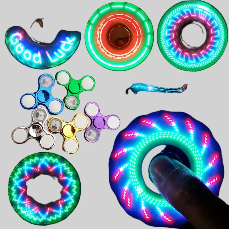 Creative LED Light Luminous Fidget Spinner for Kids_3