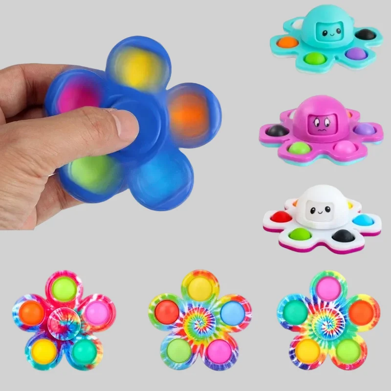 Funny Tie Dye Fidget Spinner for ADHD Relief & Party Favor for Kids_1