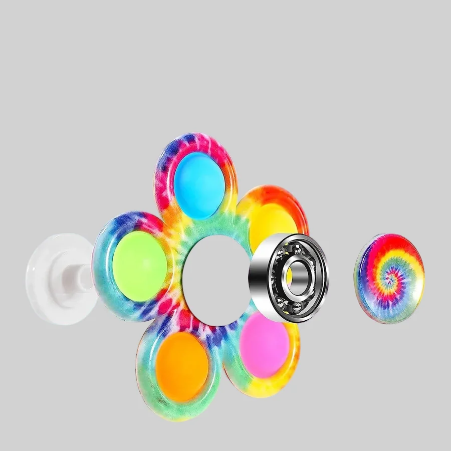 Simple Tie Dye Fidget Spinner for Kids' Stress Relief_4