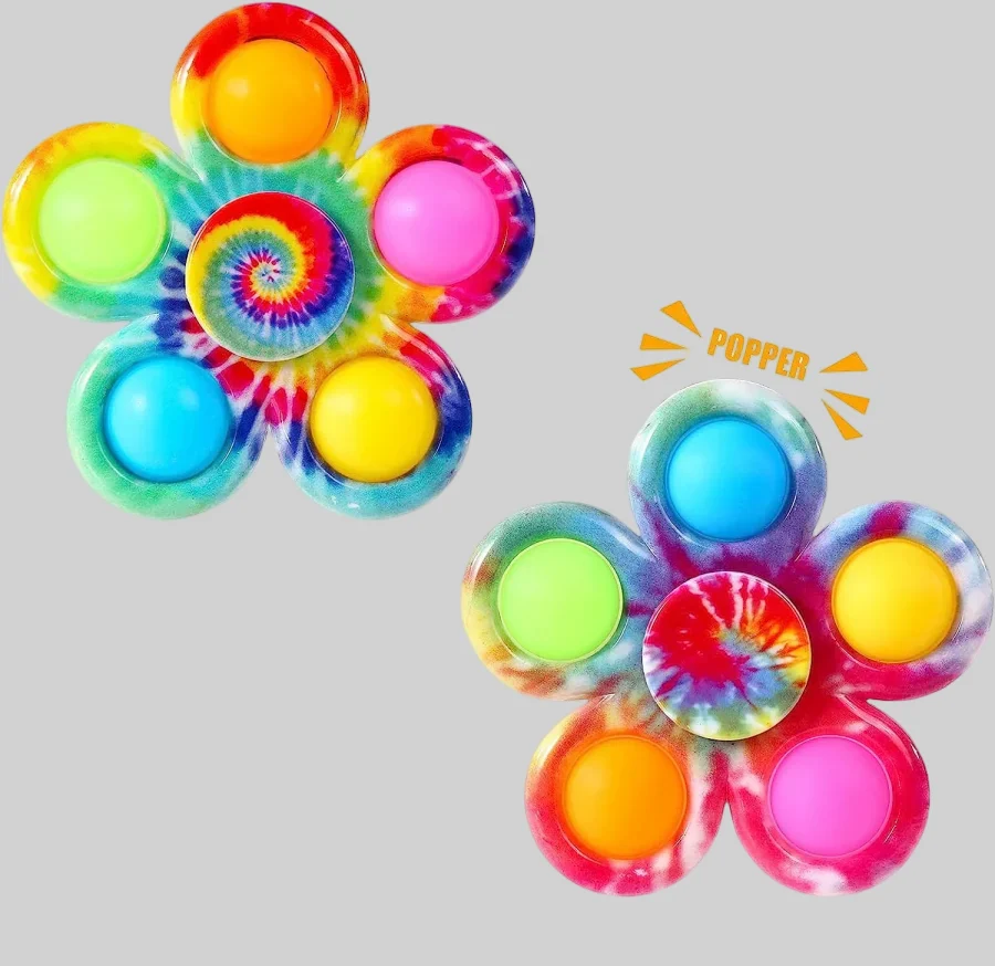 Simple Tie Dye Fidget Spinner for Stress Relief_1