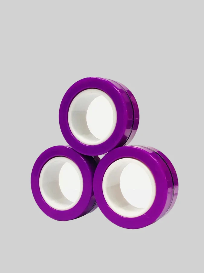 3pcs Colorful Finger Magnetic Rings - Stress Relief Fidget Toy Set for Adults_17