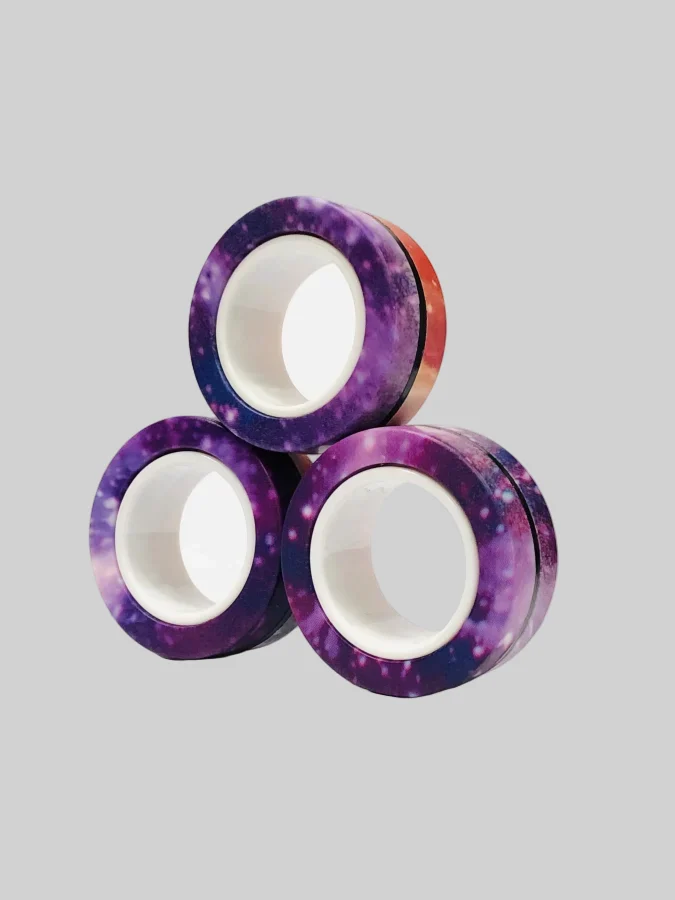 3pcs Colorful Finger Magnetic Rings - Stress Relief Fidget Toy Set for Adults_21