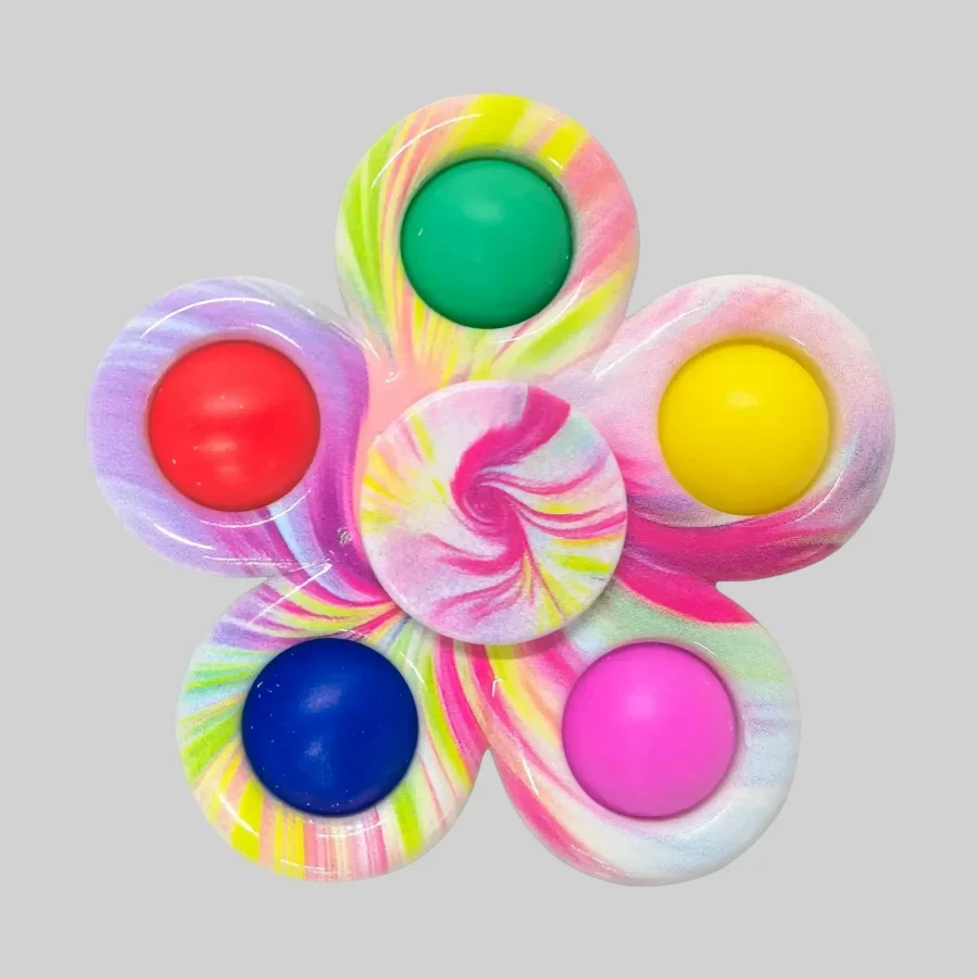 Simple Tie Dye Fidget Spinner for Kids' Stress Relief_21