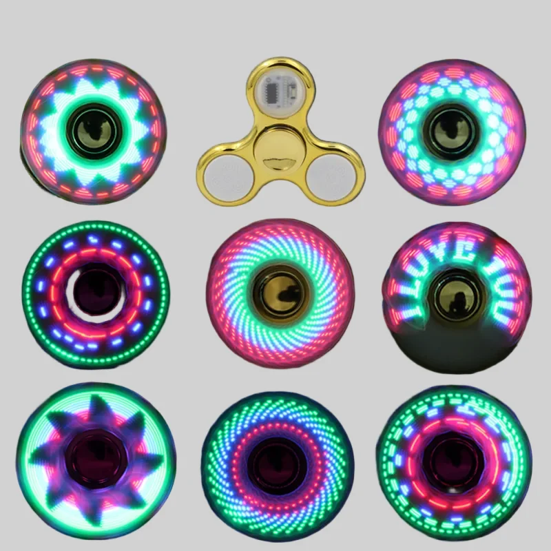 Innovative 6-Colors LED Luminous Fidget Spinner - Stress Relief Toys for Kids_3