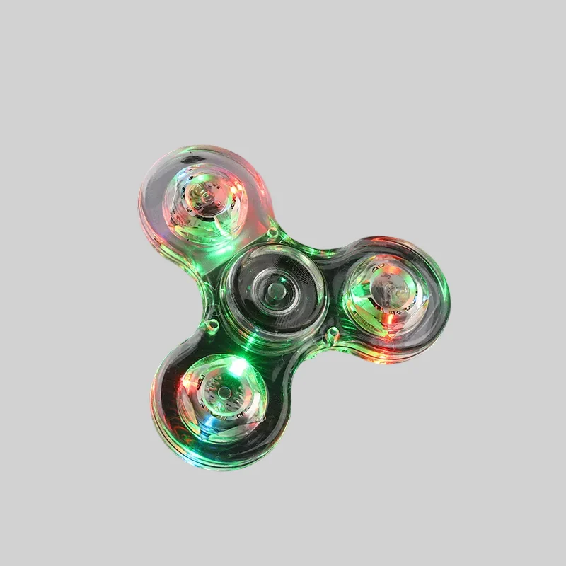 LED Finger Spinner Toys with Transparent Crystal and Colourful Lights_9