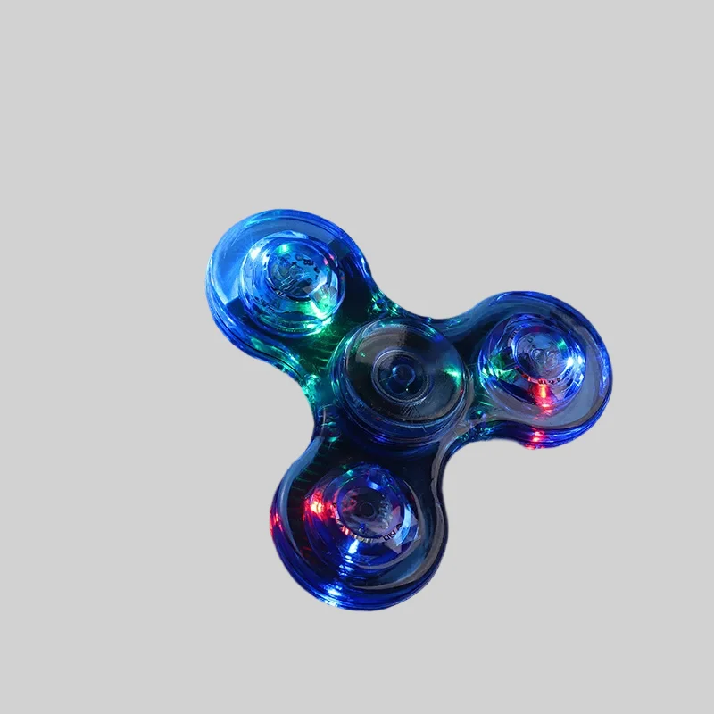 LED Finger Spinner Toys with Transparent Crystal and Colourful Lights_7