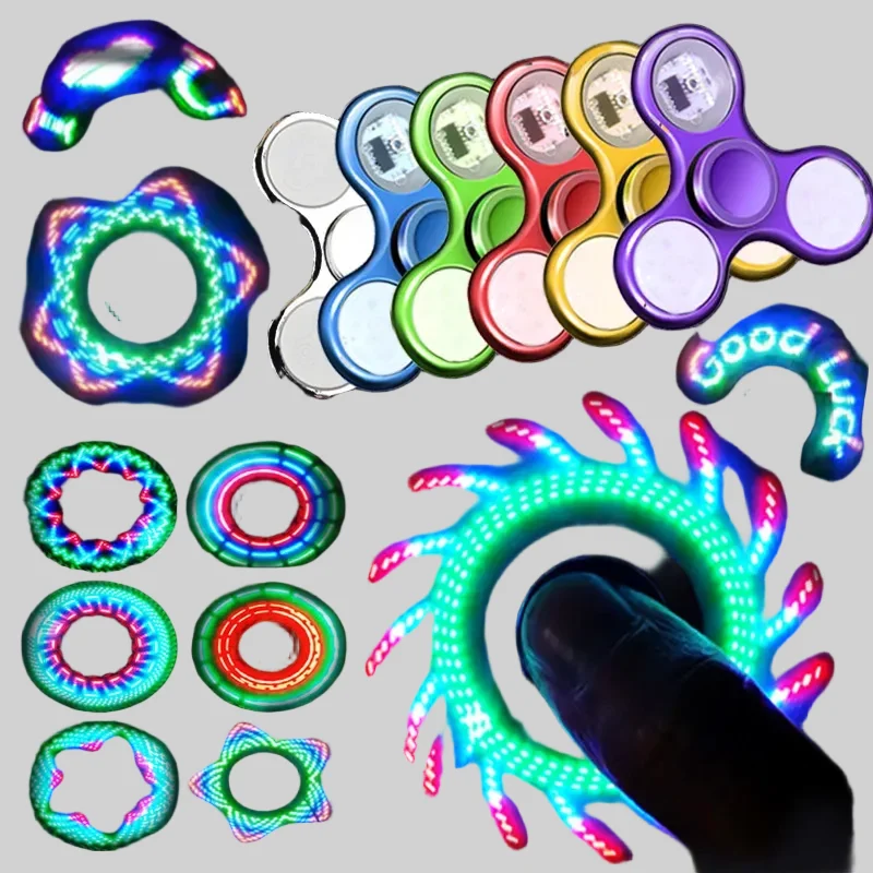 Creative LED Light Luminous Fidget Spinner for Kids_1