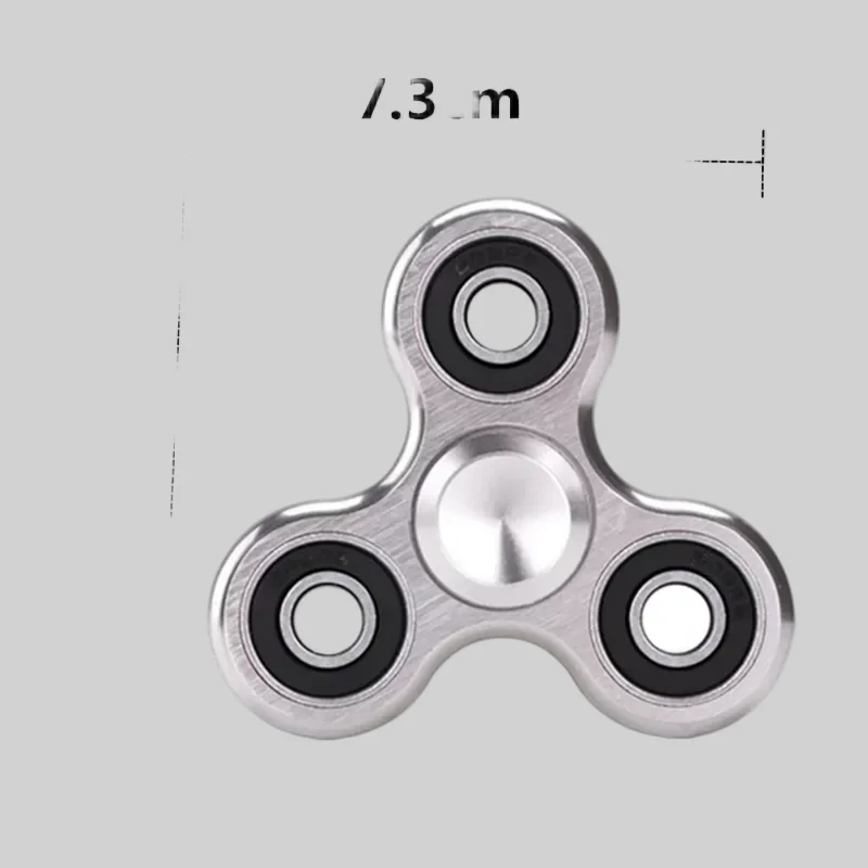 70mm Triangle Aluminum Alloy Metal Spinner - DecompressionToy for Kids and Adults_3