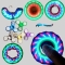 Innovative 6-Colors LED Luminous Fidget Spinner - Stress Relief Toys for Kids