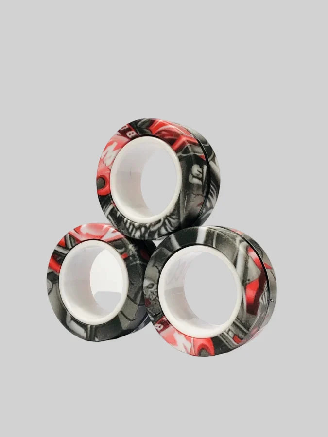 3pcs Colorful Finger Magnetic Rings - Stress Relief Fidget Toy Set for Adults_20