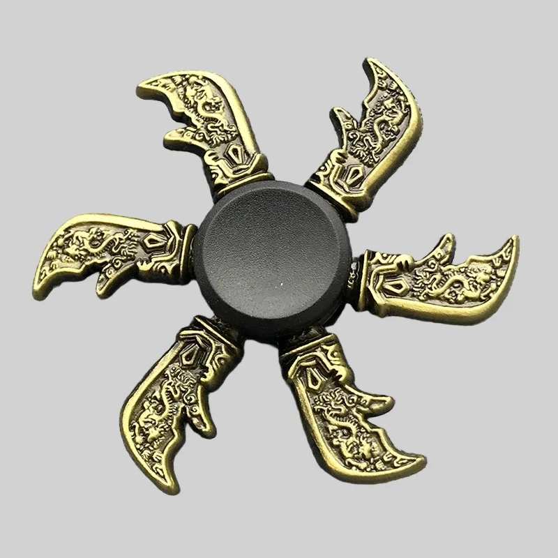 Bronze Color Metal Fidget Spinner - Stress Relief Toys for All Ages_8