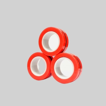 3pcs Colorful Finger Magnetic Rings - Stress Relief Fidget Toy Set for All Ages