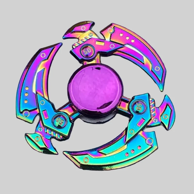 Rainbow Color Metal Finger Spinner for Stress Relief and Creativity_21