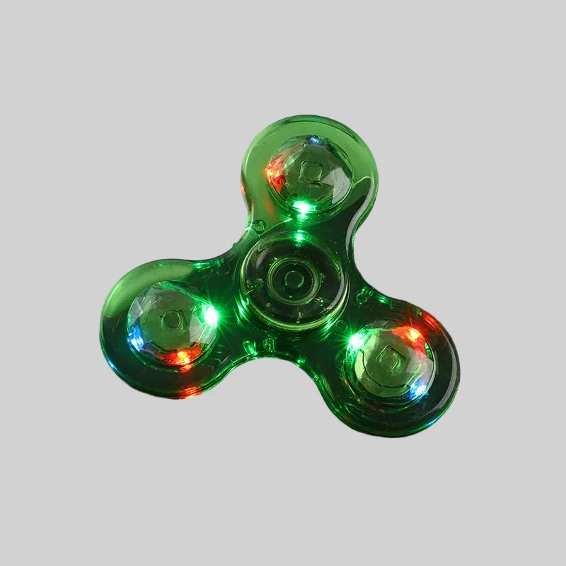 LED Finger Spinner Toys with Transparent Crystal and Colourful Lights_5