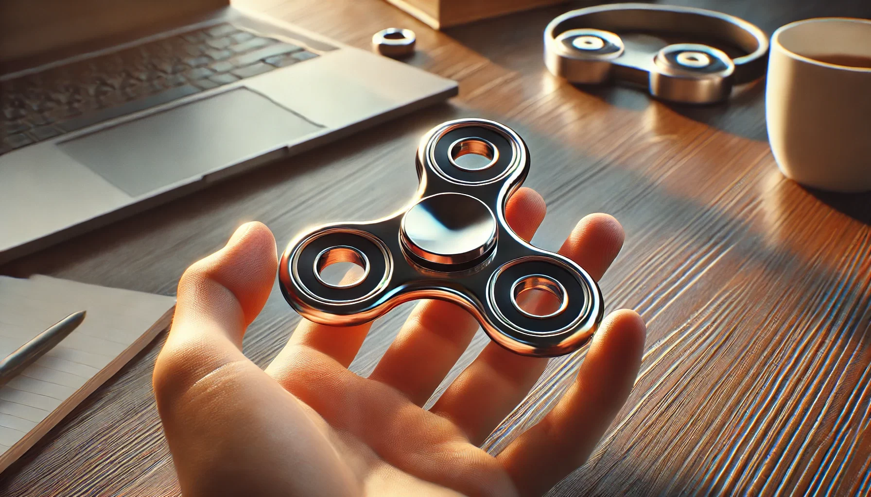 Metallic Chrome Fidget Spinner with Sleek Design – The Ultimate Stress-Relief Toy for Adults